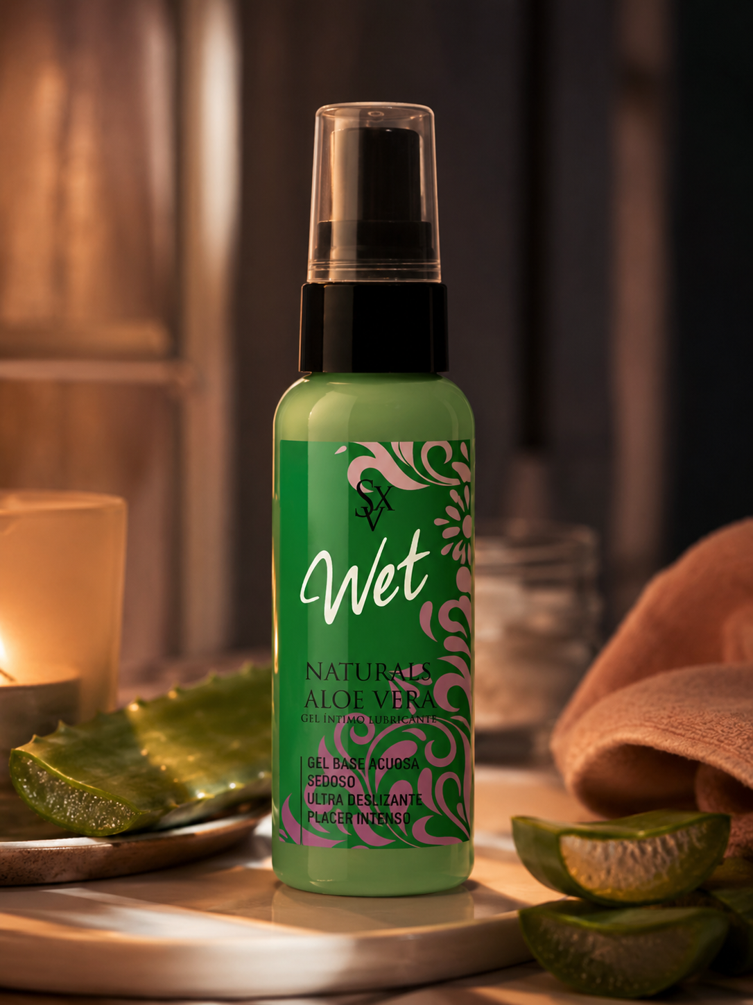 Wet Aloe Vera Gel Lubricante Naturals - Base acuosa