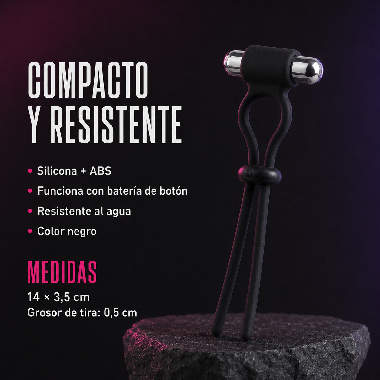 Maxitie Ring Anillo vibrador regulable - Pilas