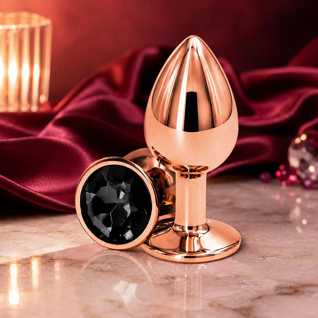 Plug metalico Gold Rose L - Base Redonda
