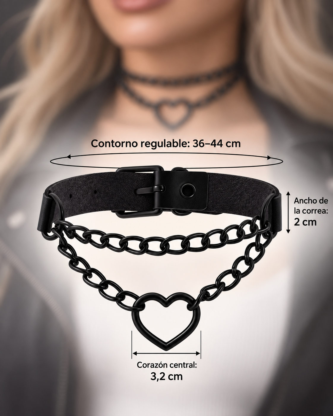 Choker Black Heart