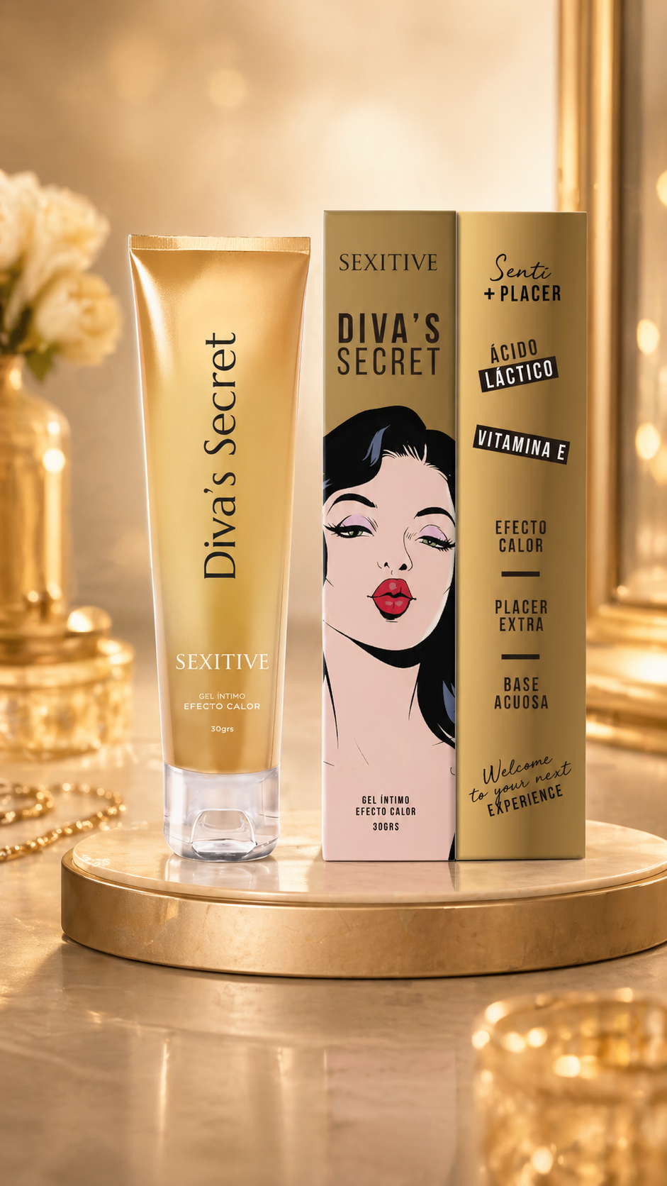 Gel íntimo Diva´s Secret - Efecto Calor- Base acuosa