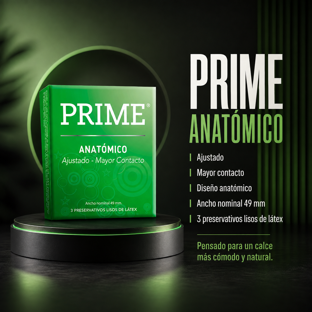 Preservativos Prime Anatómicos - caja x3