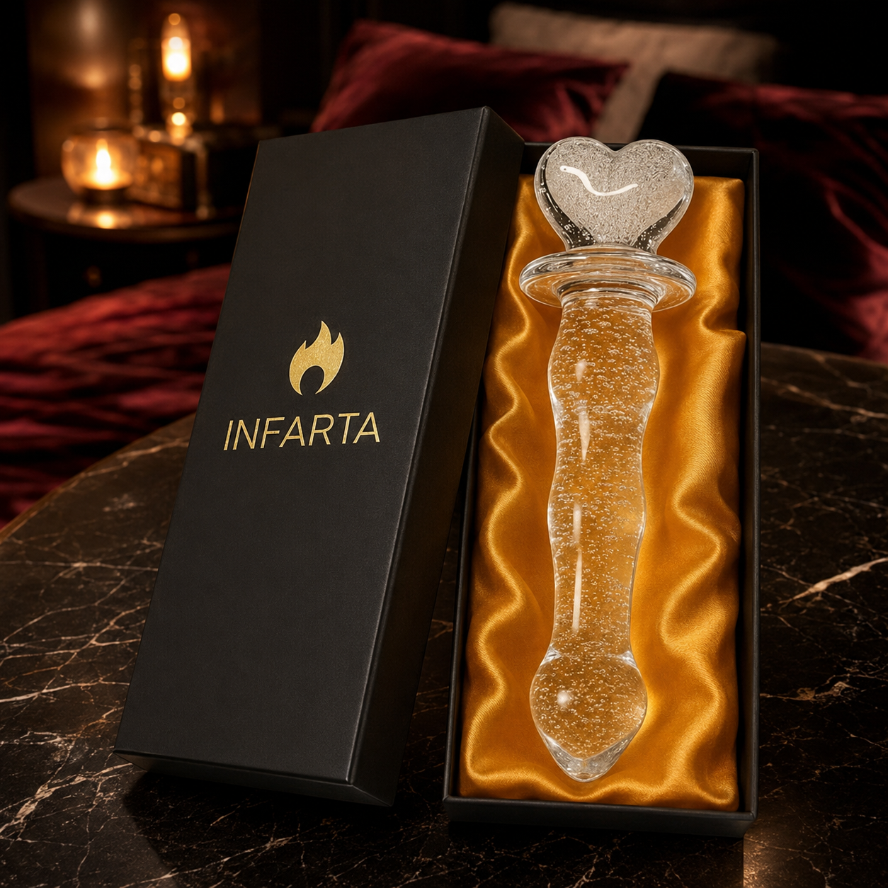 Glass Phantom Heart – Juguete de vidrio que brilla en la oscuridad