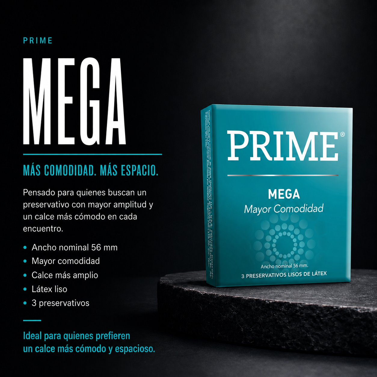 Preservativos Prime Mega - Caja x3