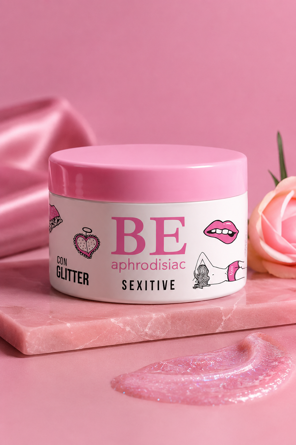Crema Perfumada Be Aphrodisiac! Con Glitter