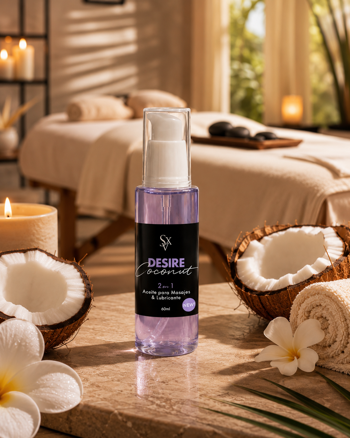 Aceite y lubricante Desire Coconut 2 en 1