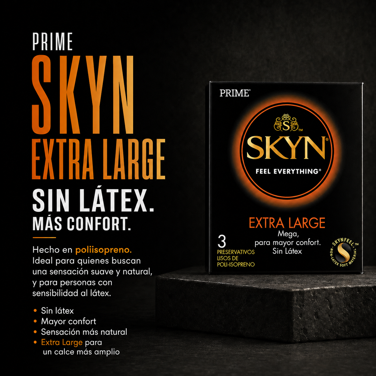Preservativos Prime Skyn Extra Large - Caja x3