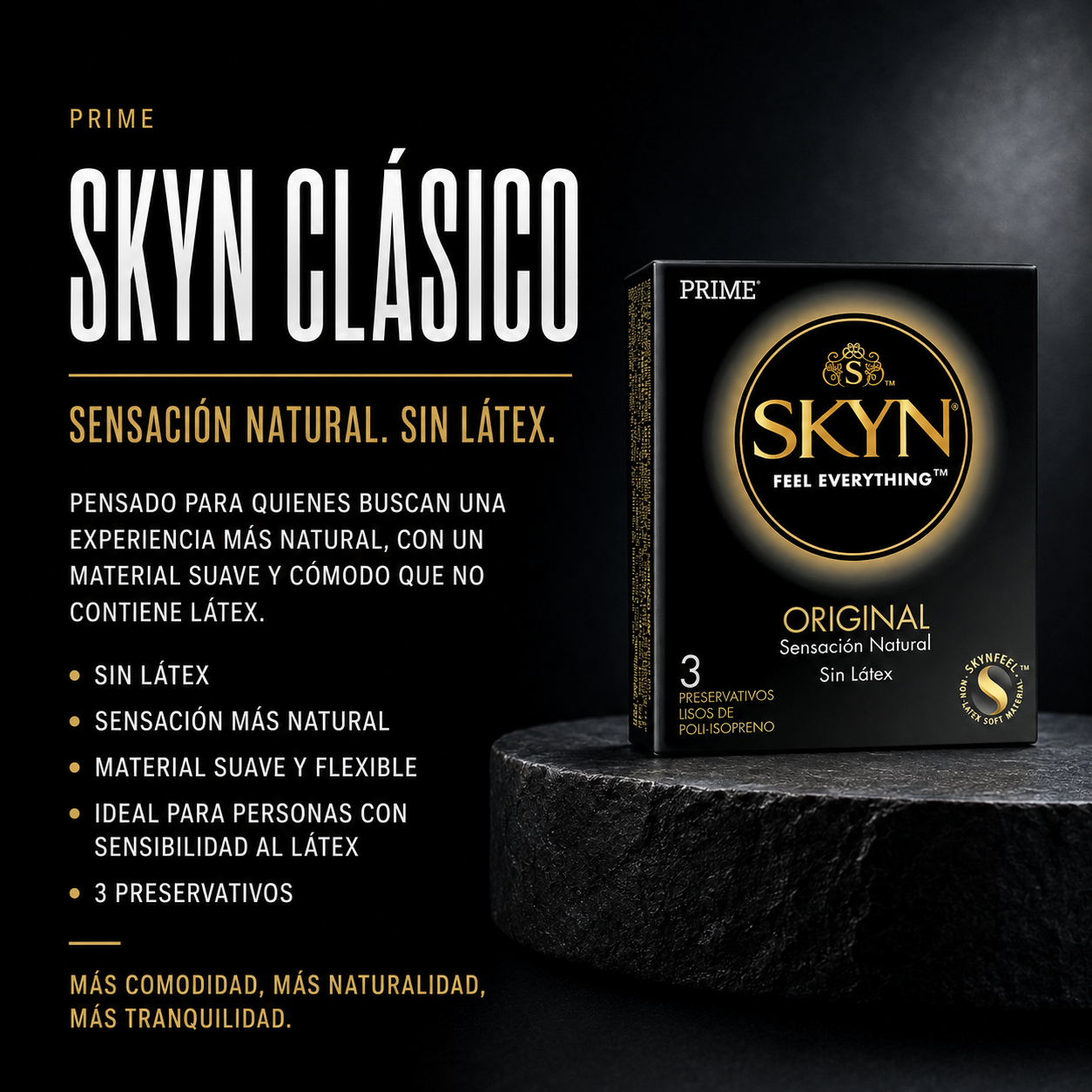 Preservativos Prime Skyn Clásicos - Caja x3