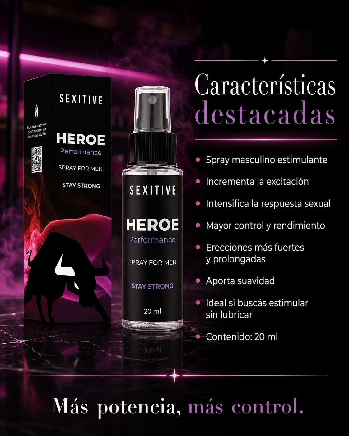 HEROE Performance - Spray masculino 20ml