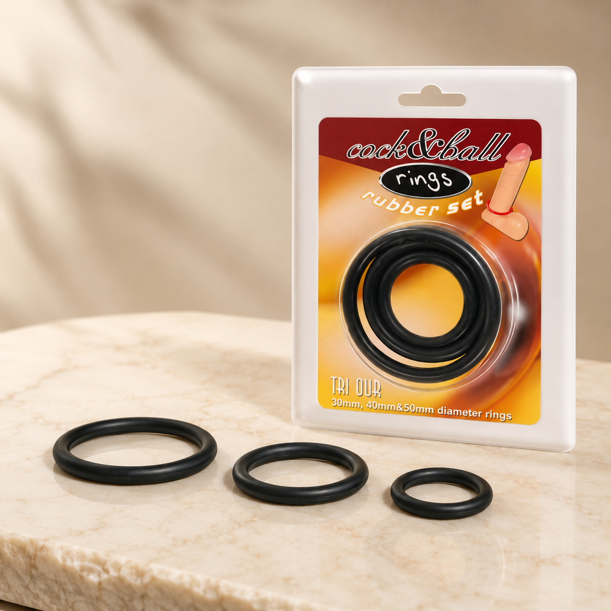 Set de 3 anillos peneanos Rubber Rings