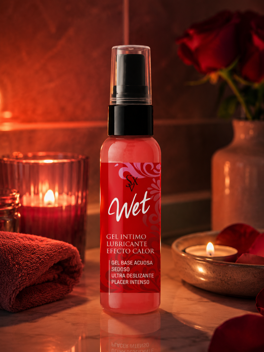 Wet efecto calor - Base acuosa - Efecto suave
