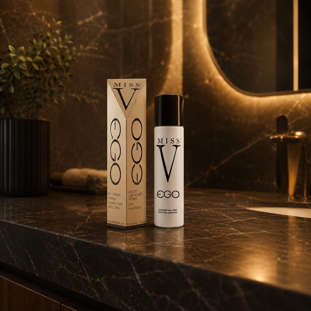 Miss V EGO – Aceite Lubricante Íntimo para Masturbación con Efecto Cálido 50 ml