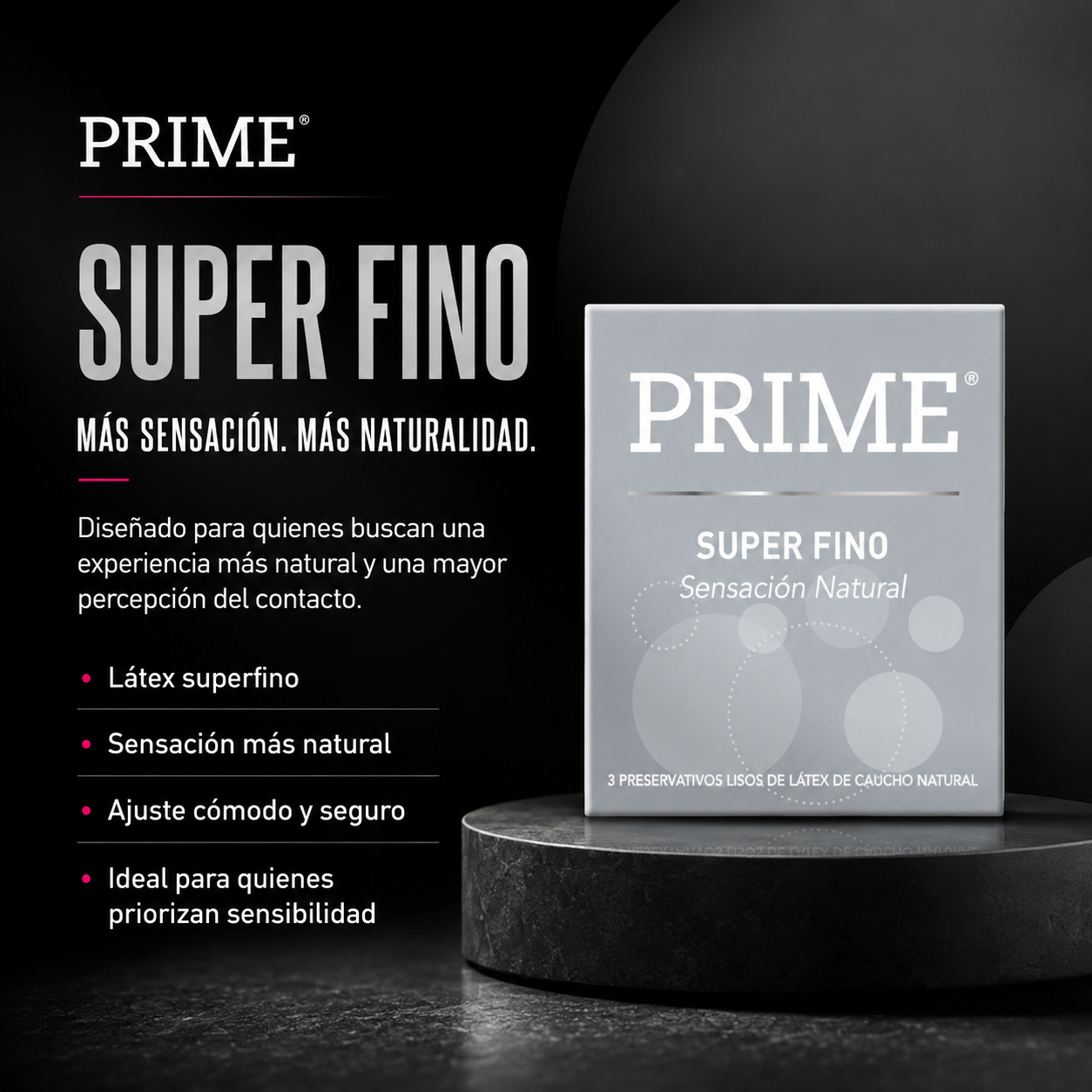 Preservativos Prime Super Fino - Caja x3