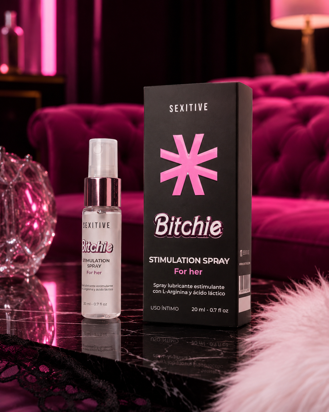 Bitchie - Spray lubricante multiorgásmico estimulante con L-Arginina y ácido láctico - 20ml