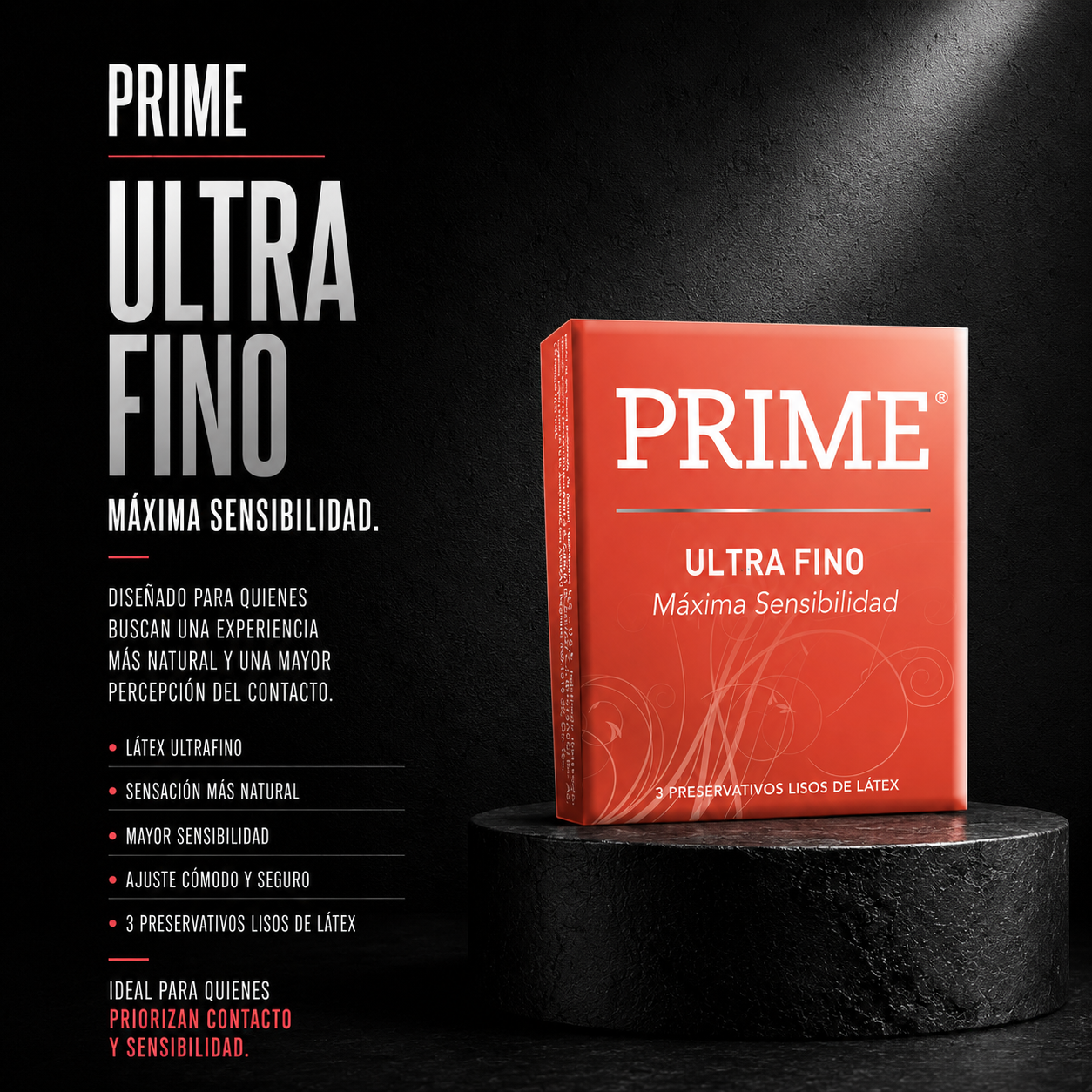 Preservativos Prime Ultra fino - Caja x3
