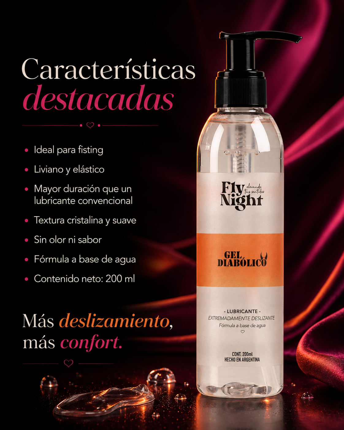 Gel Diabólico 200ml – Anal Ultra Deslizante Fly Night