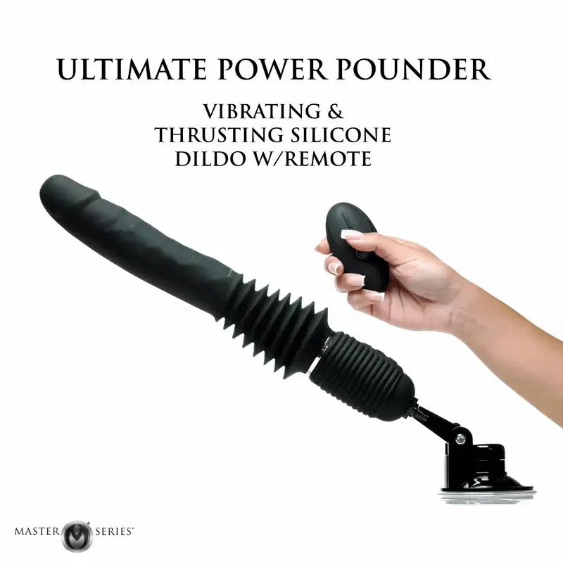 Dildo vibrador y de empuje de silicona Ultimate Power Pounder con control remoto
