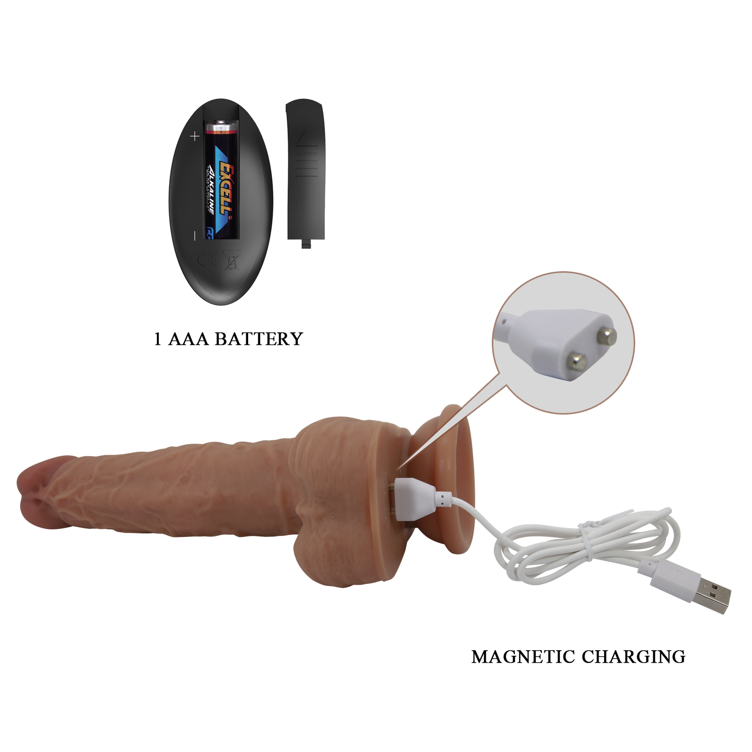 Jonathan Vibrador Realístico Impulsor Pretty Love con control remoto - USB