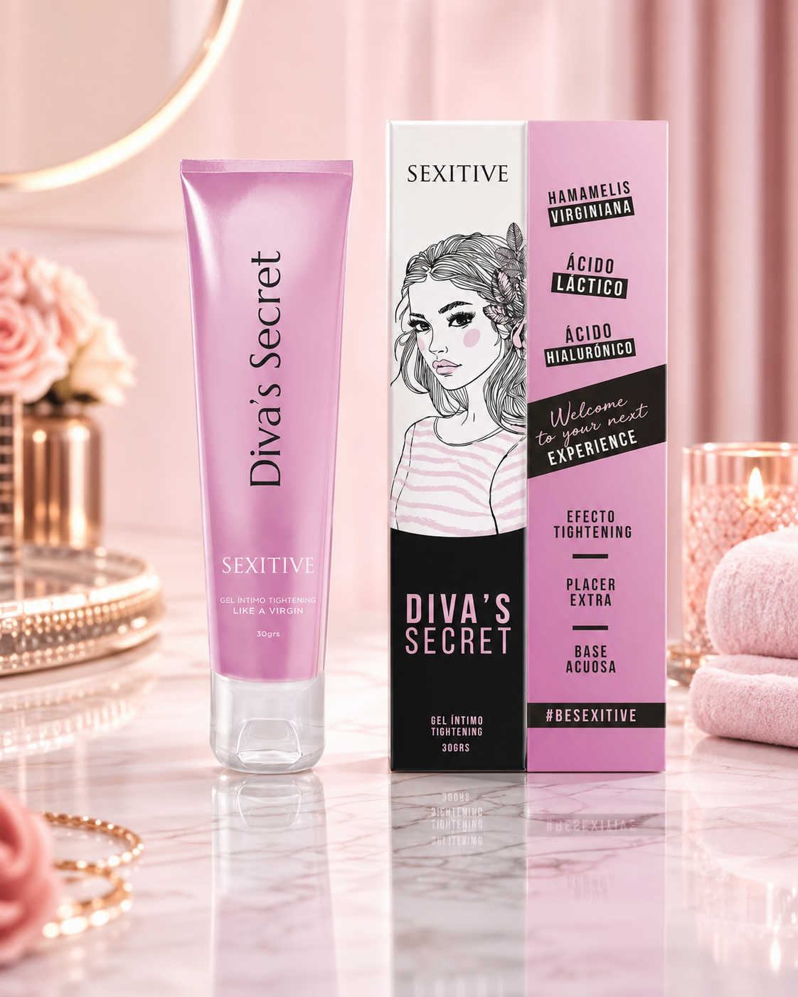 Gel íntimo Diva´s Secret - Efecto Tightening - Base acuosa