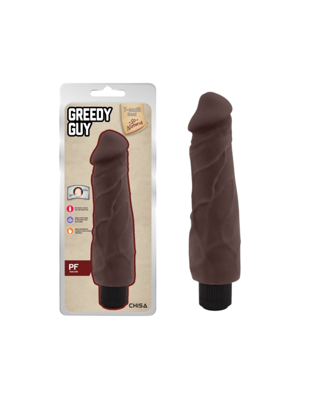 Greedy Guy – Vibrador Realista Multi-Speed 19cm x 5cm