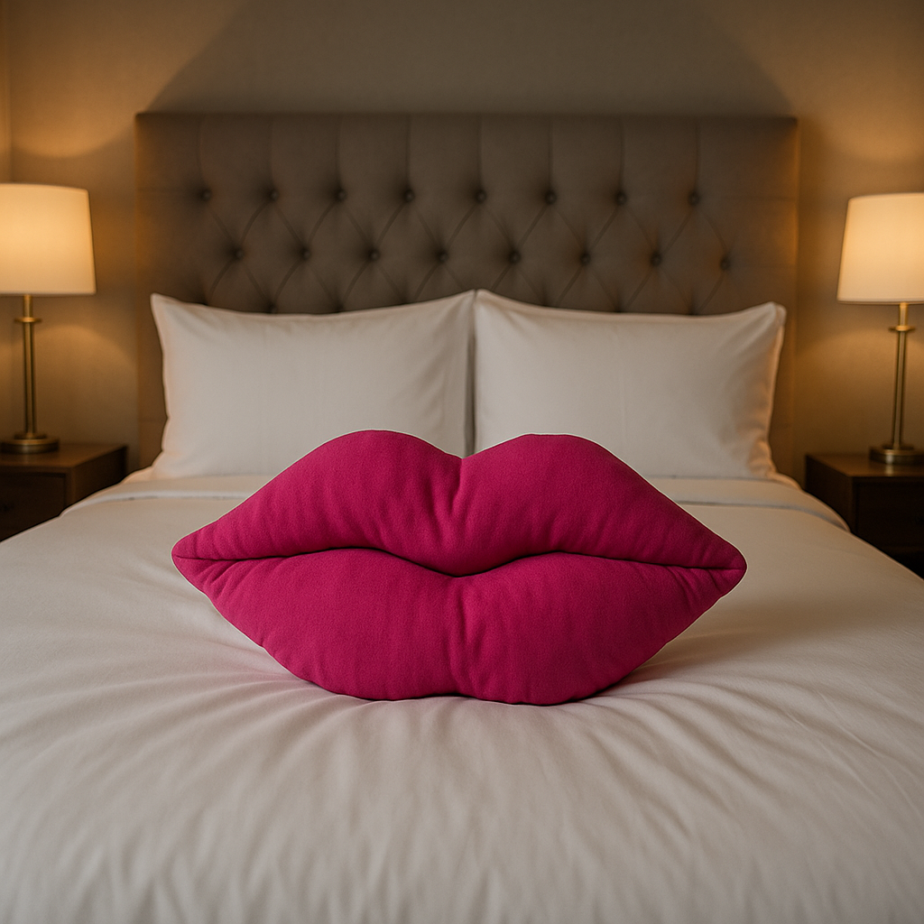 Almohadón Lips Premium – Rosa Fucsia 💋