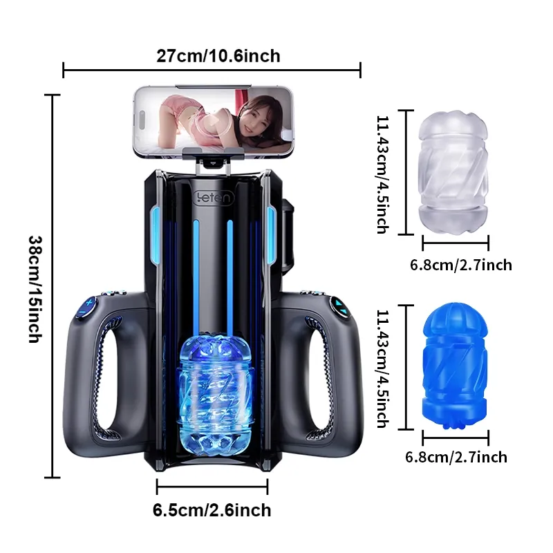 Leten Thrusting Pro - Masturabdor Automatico con soporte para celular USB