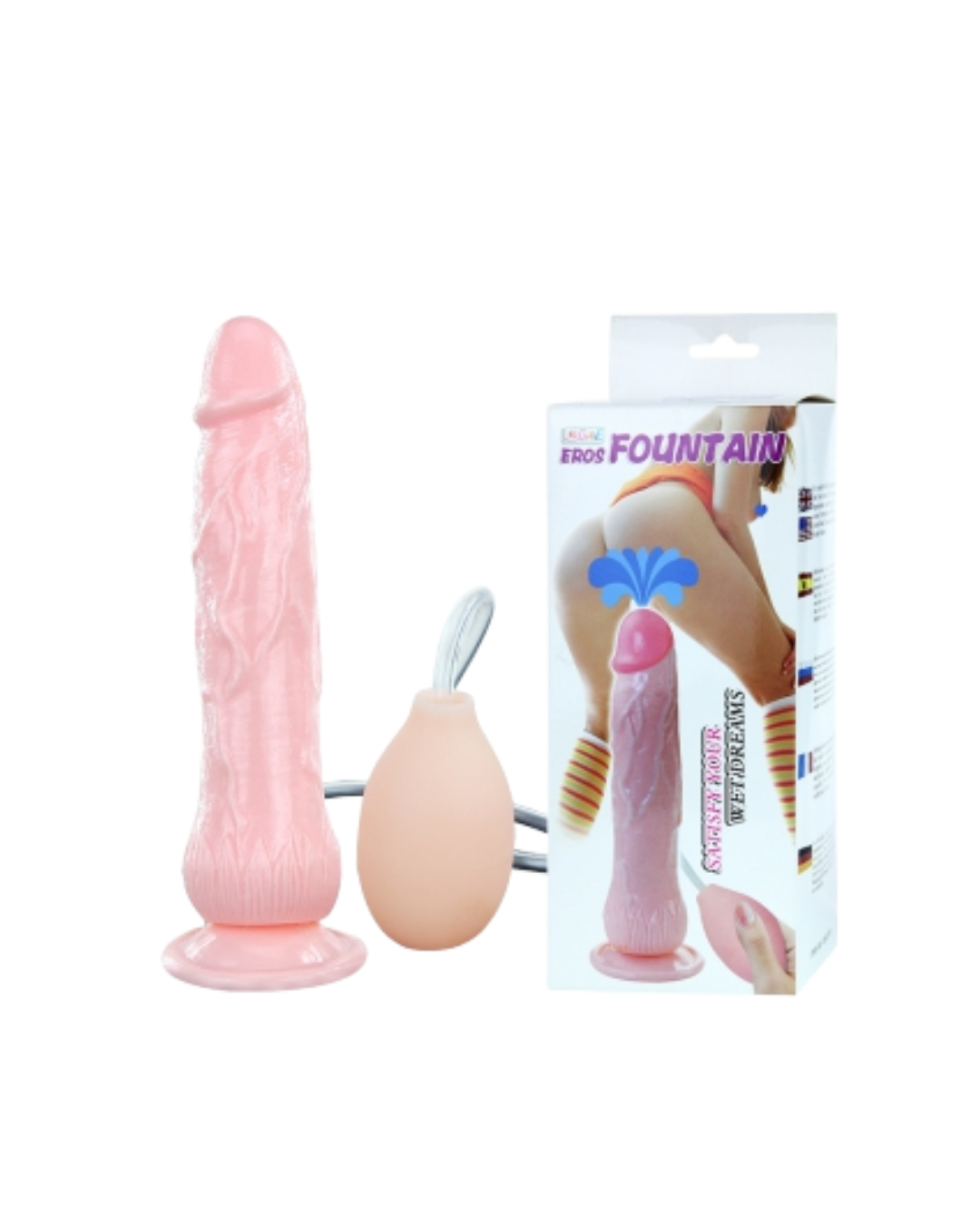 Dildo eyaculador con bombita manual 20 x 4