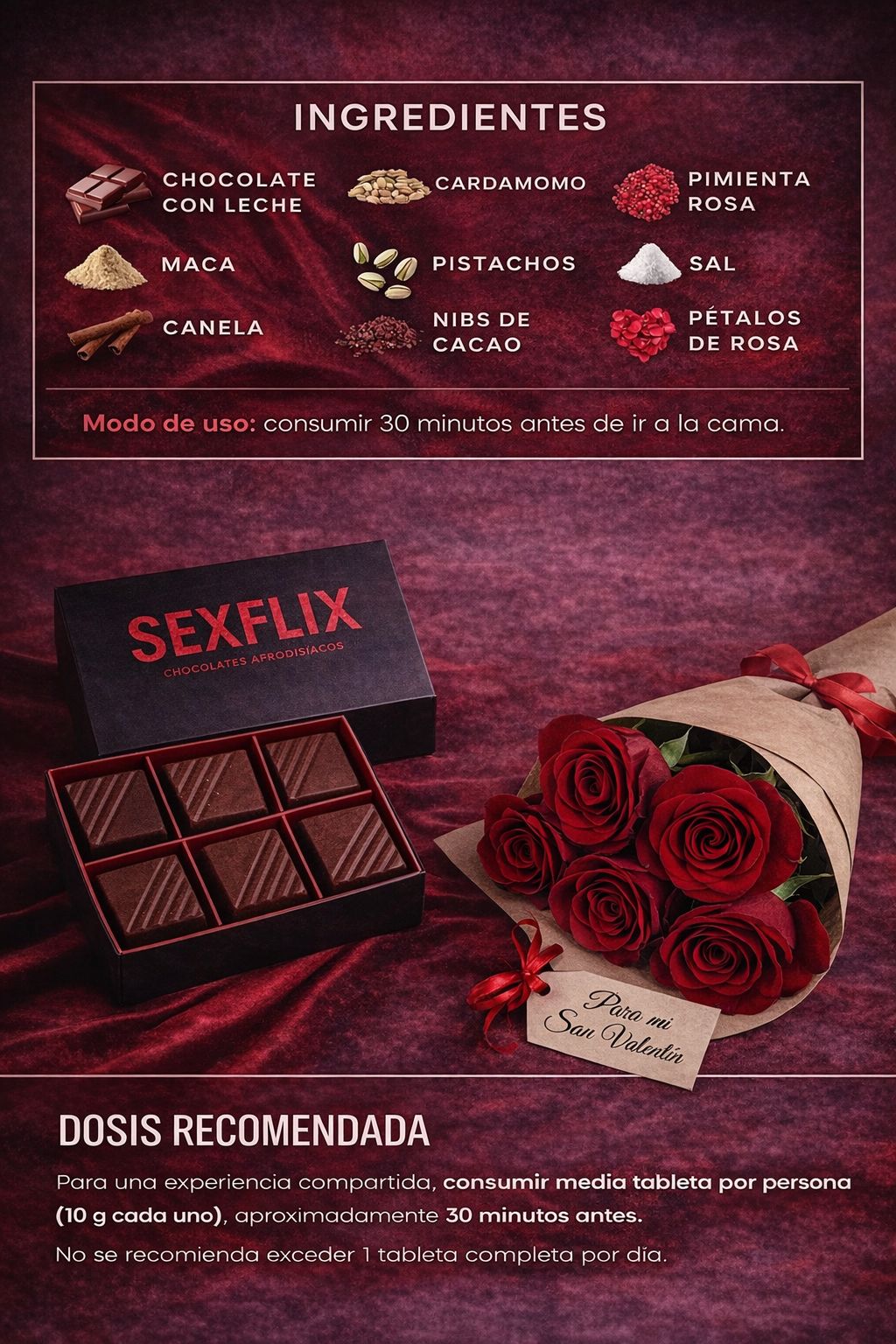 SEXFLIX - Caja de chocolates x6 unidades
