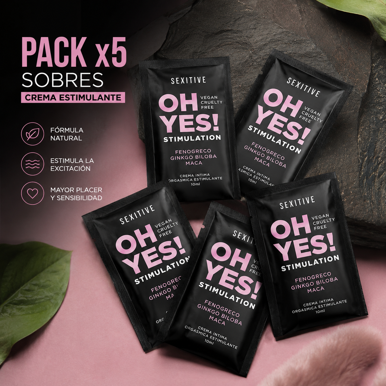 Oh Yes! Stimulation Crema Orgásmica Estimulante 10ml - Pack 5 unidades