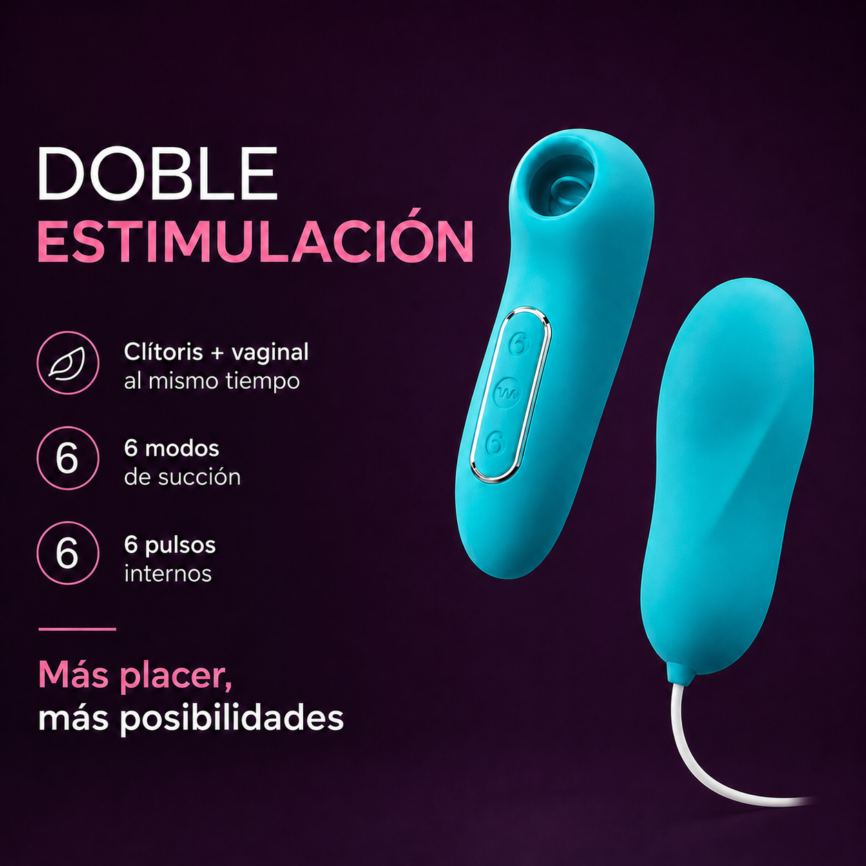 Doli - Vibrador 2 en 1 USB