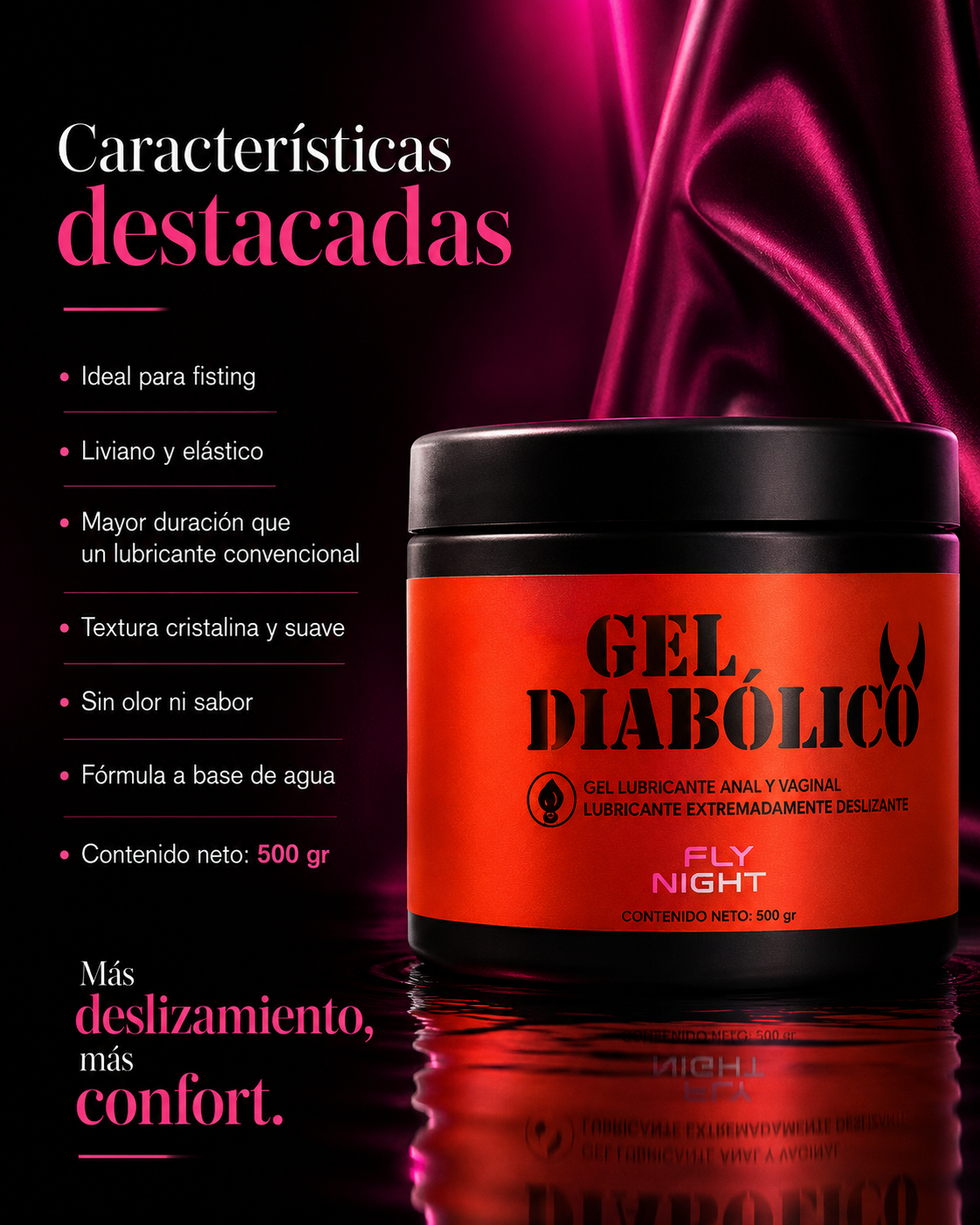 Gel Diabólico 500ml – Anal Ultra Deslizante Fly Night