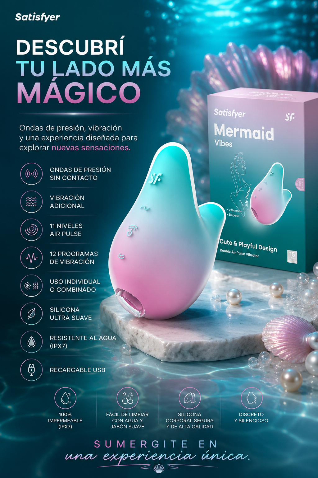 Succionador Satisfyer Mermaid Vibes - USB