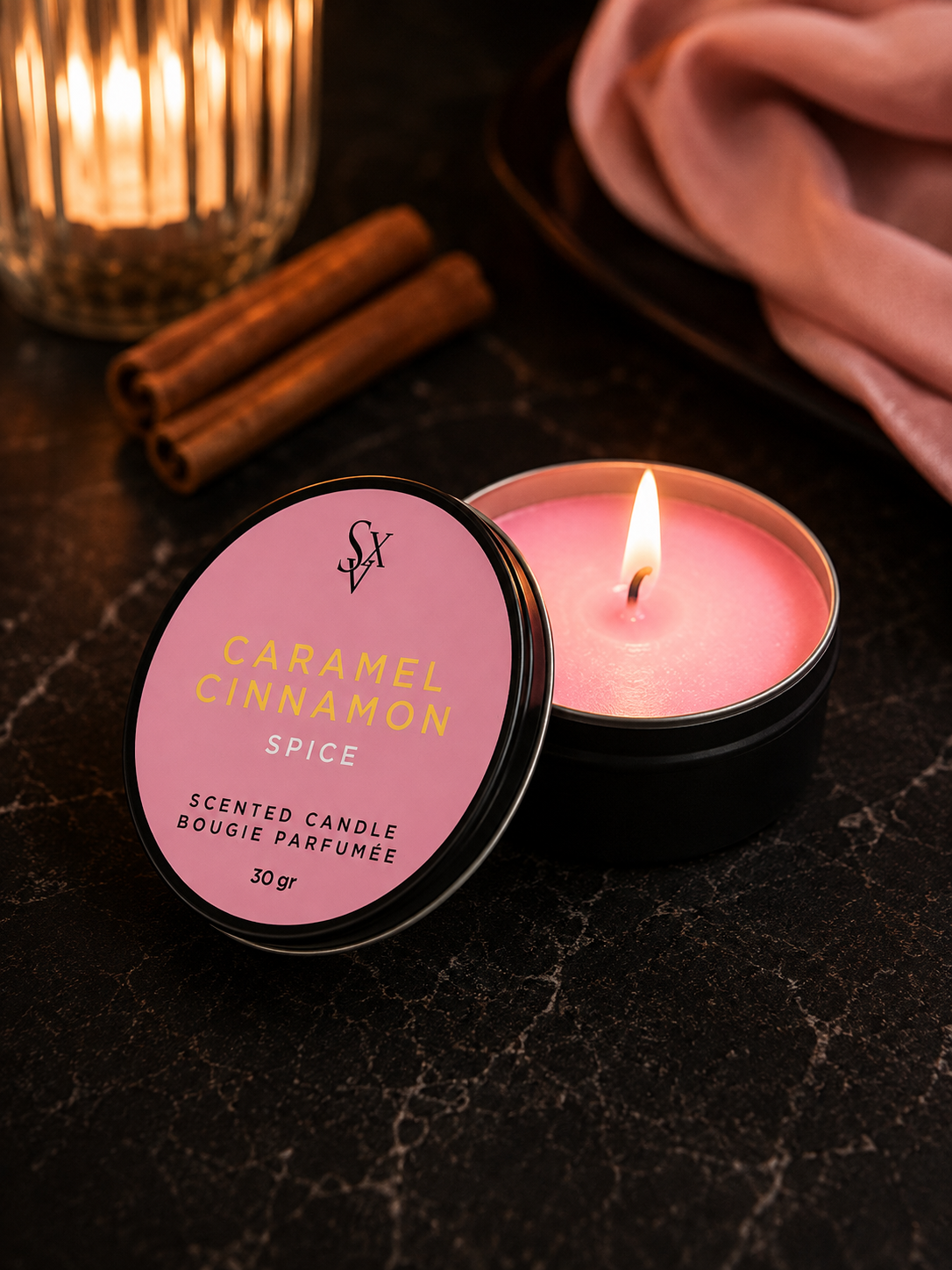 Massage Candle Caramel Cinnamon - 30 grs