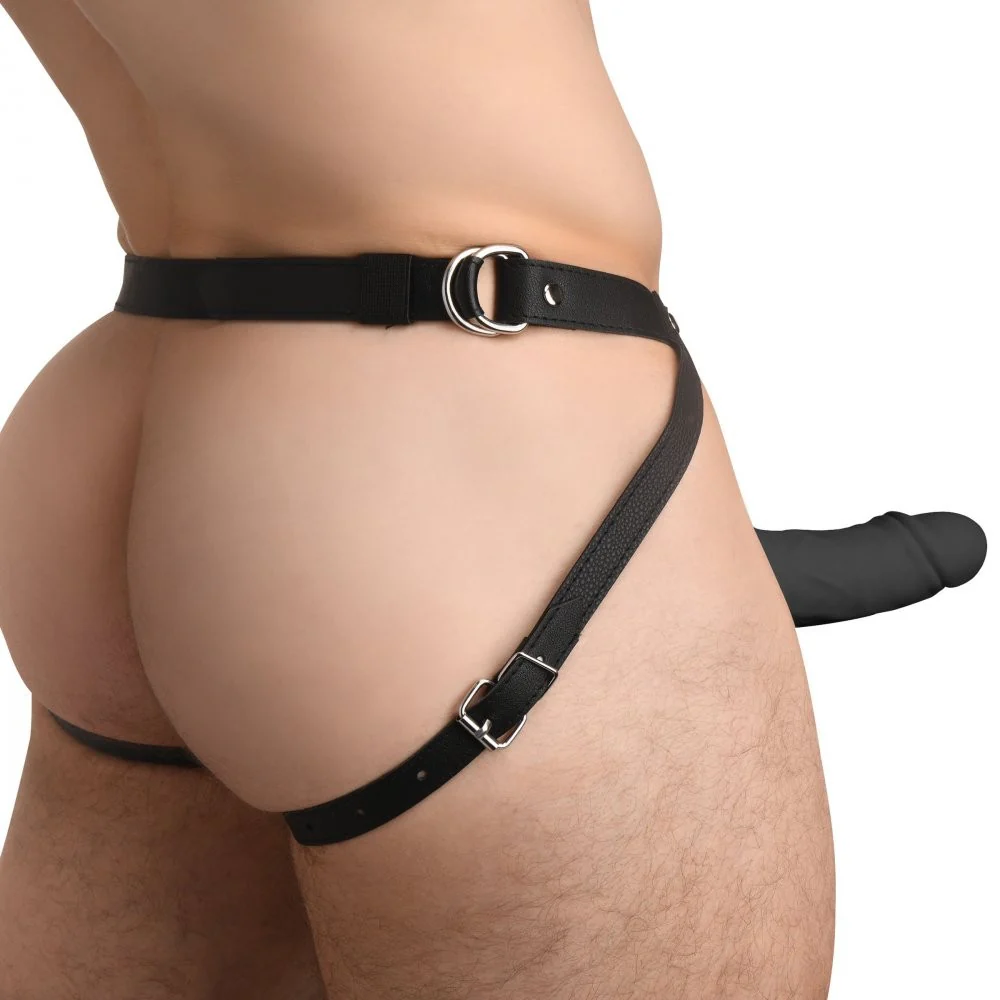 Funda de silicona realista con arnes desmontable: Longitud y grosor insaciables