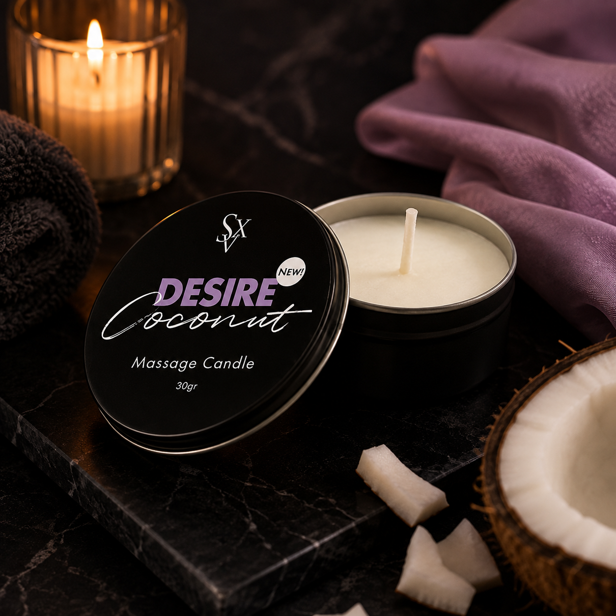 Massage Candle Desire Coconut