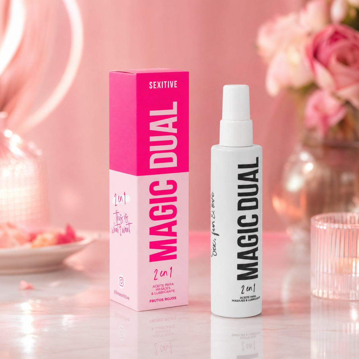 Magic Dual | Aceite & Lubricante Aroma Frutos Rojos