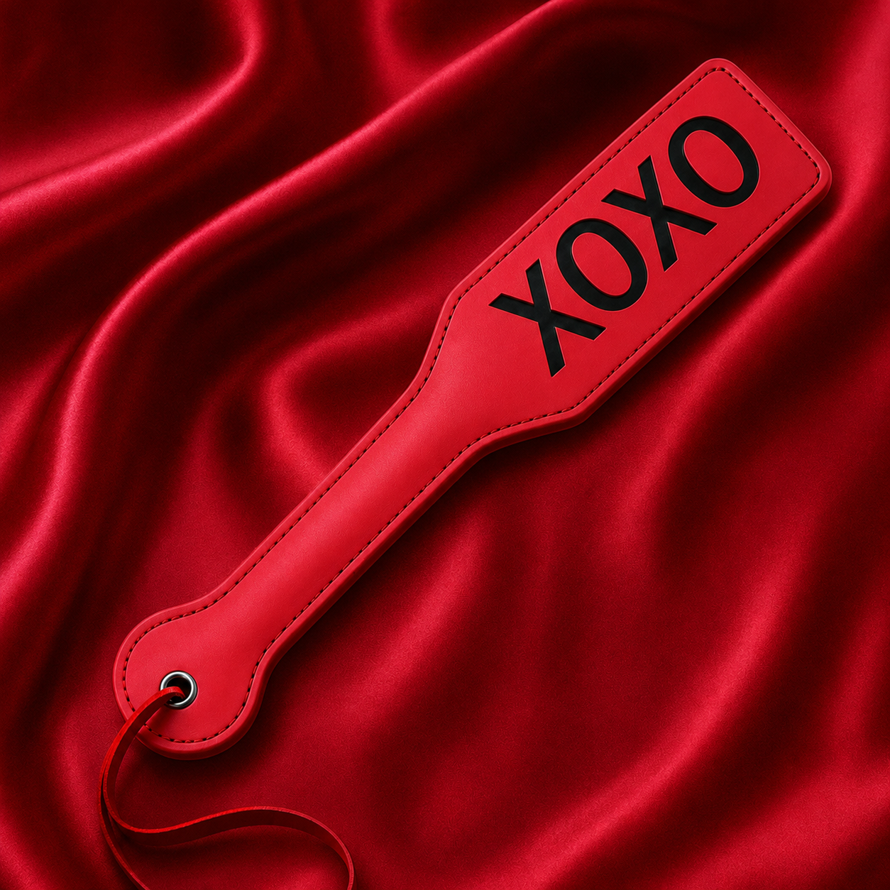 Palmeta XOXO de Ecocuero Roja