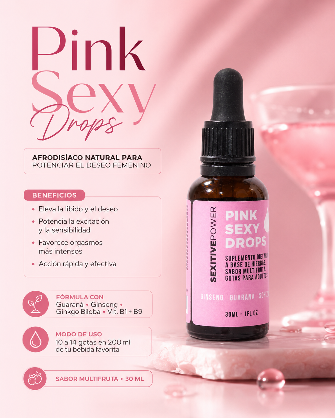 PINK SEXY DROPS - 30ml