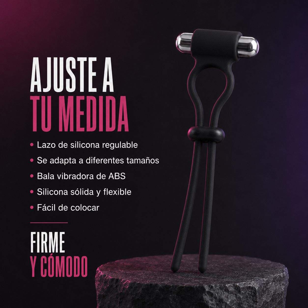 Maxitie Ring Anillo vibrador regulable - Pilas