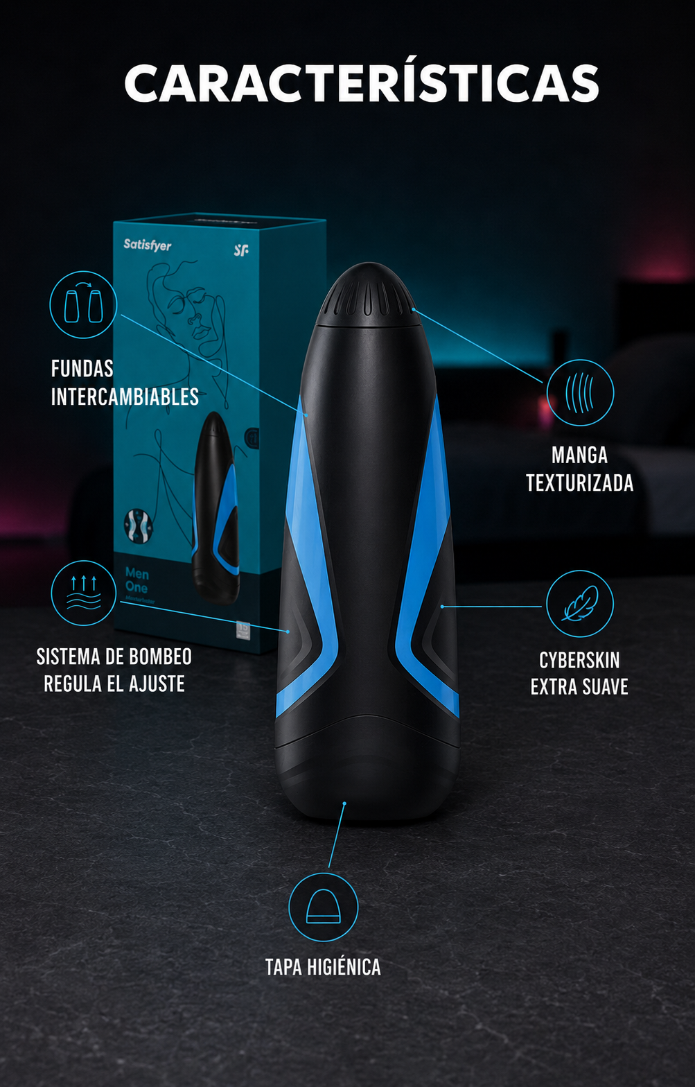 Satisfyer Men One – Masturbador con Sistema de Bombeo