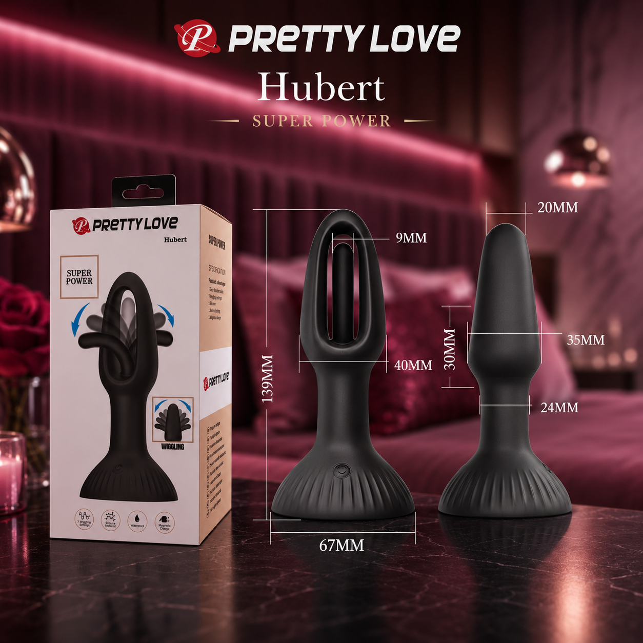 Pretty Love Hubert – Plug Anal con Movimiento - USB