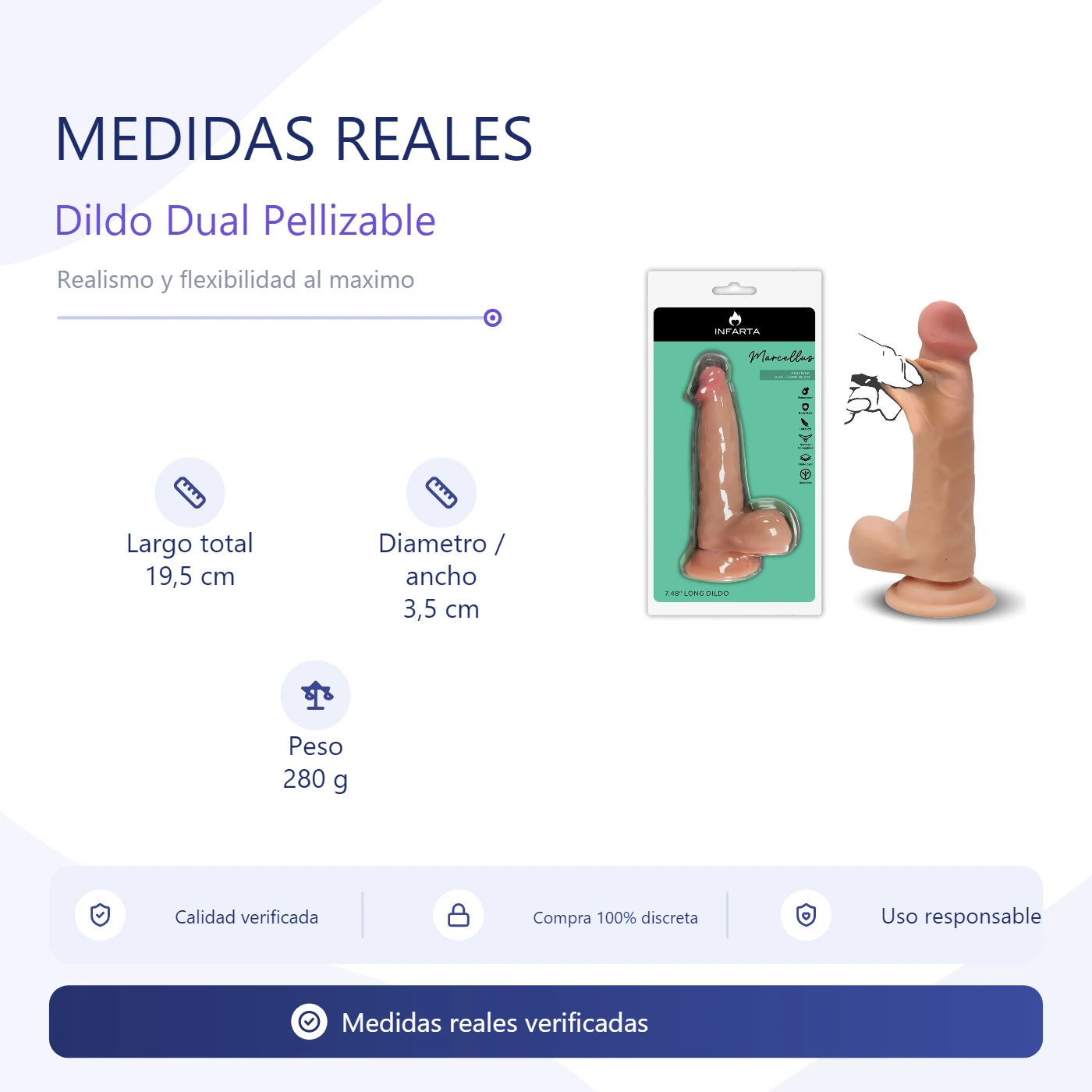 Dildo Pellizcable Marcellus 14,5cm x 3.6cm