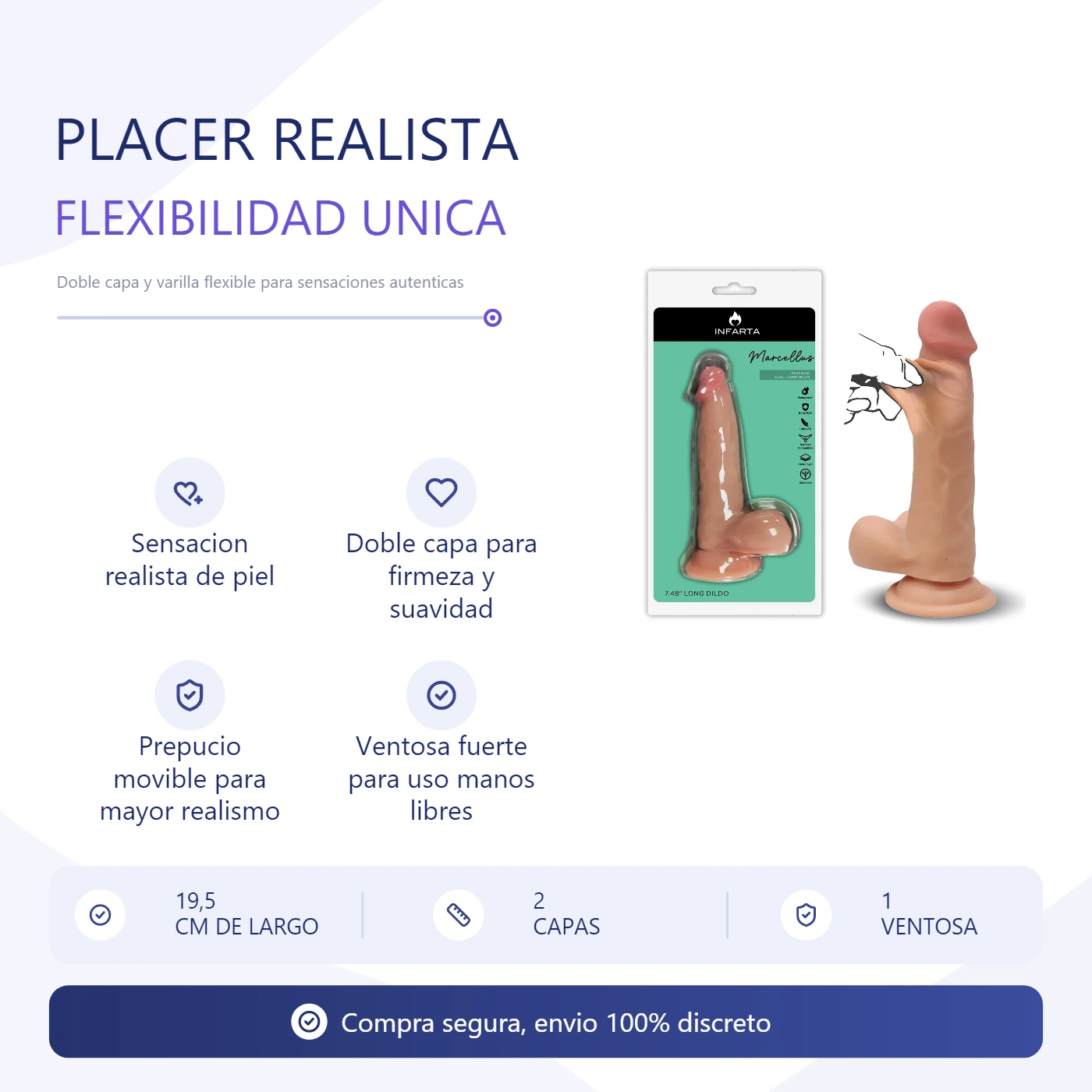 Dildo Pellizcable Marcellus 14,5cm x 3.6cm