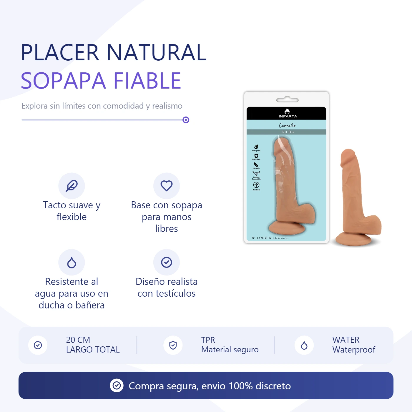 Dildo con sopapa Carmelio 15cm x 4cm