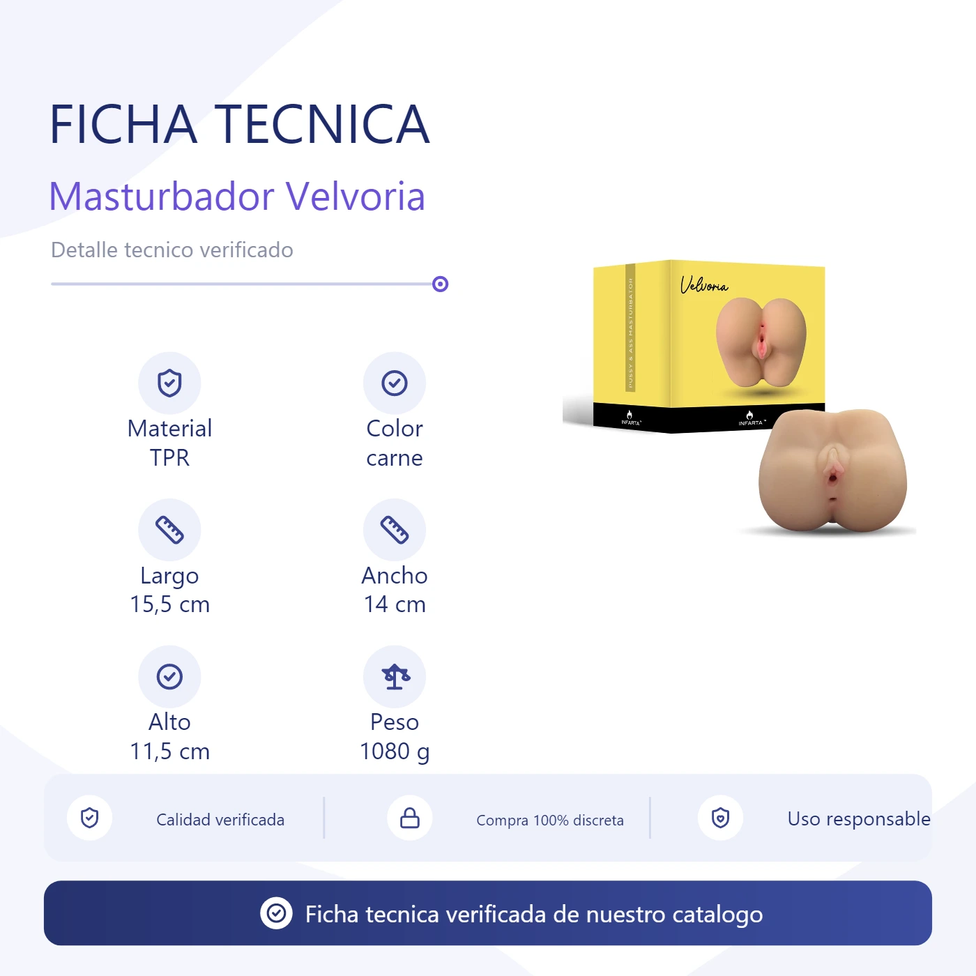 Masturbador Velvoria - Ano + vagina