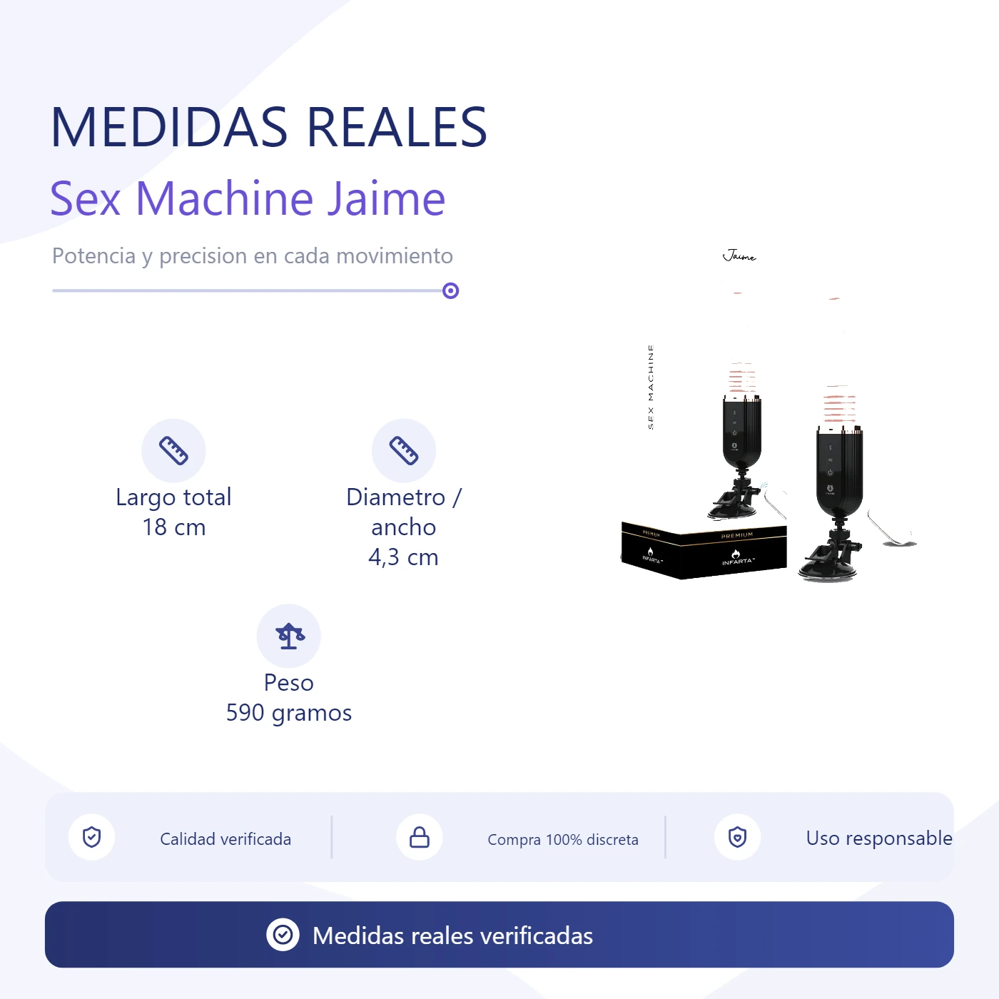 Sex Machine Jaime – Silicona Premium con Control Remoto