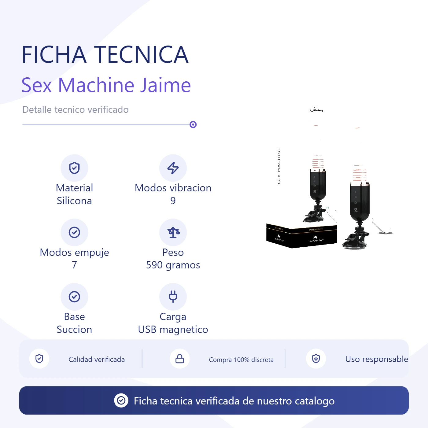 Sex Machine Jaime – Silicona Premium con Control Remoto