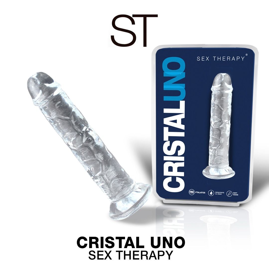 Cristal 1 - Dildo Transparente con Ventosa
