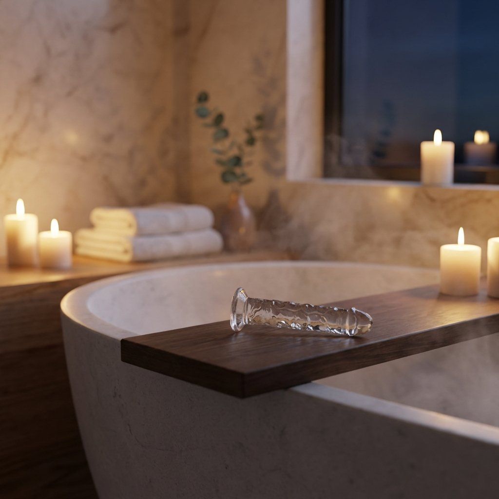 Cristal 1 - Dildo Transparente con Ventosa